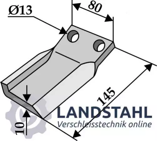 Wechselklinge 145x80mm, links